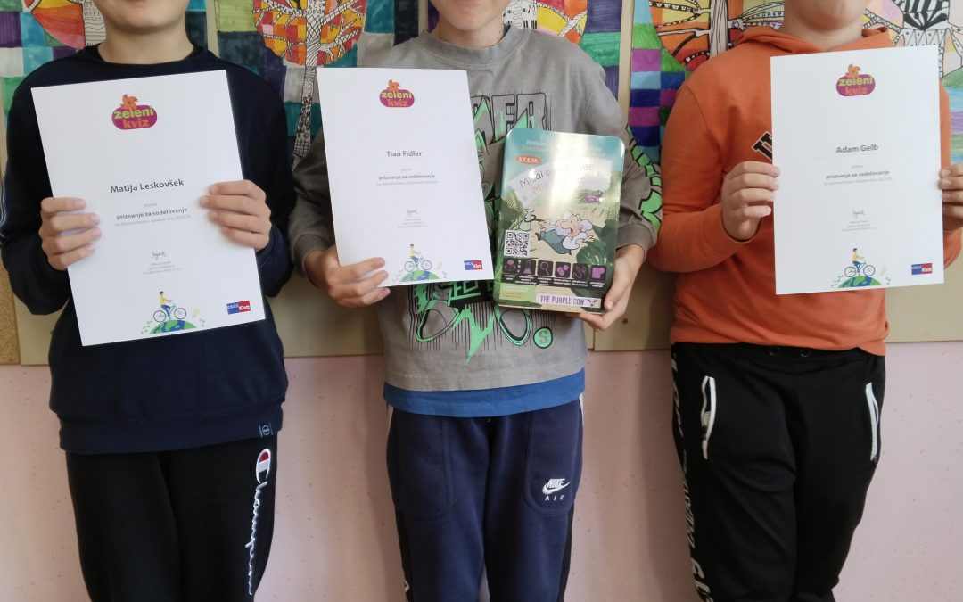 Sodelovanje POŠ ŠENTVID na Zelenem kvizu